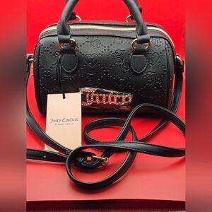 Juicy Couture Licorice Semi Charmed Satchel Mini Bag In Black Original Packing